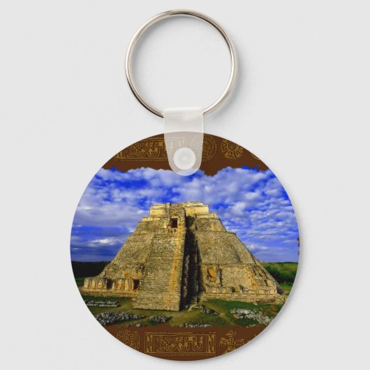 Tempel van het Magische Maya Gift-object Sleutelhanger (Voorkant)