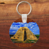Tempel van het Magische Maya Gift-object Sleutelhanger (Voorkant)