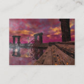 TEMPEL VAN HET WATER , Paarse Fuchsia Visitekaartje (Achterkant)