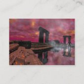 TEMPEL VAN HET WATER , Paarse Fuchsia Visitekaartje (Achterkant)