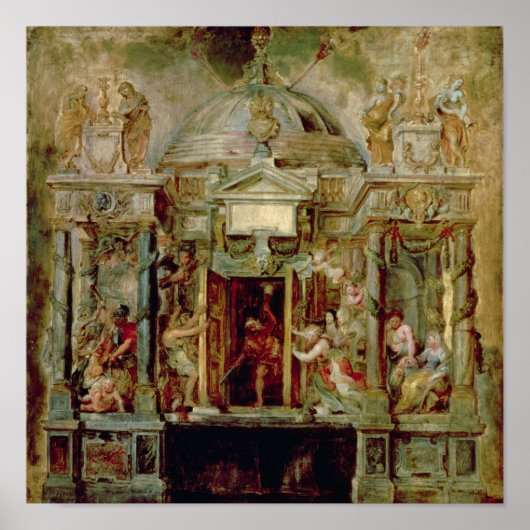 Tempel van Janus, 1630 Poster (Voorkant)