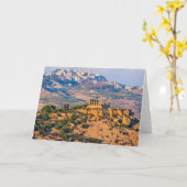 Tempel van Juno - Blank Wenskaart Kaart (Gele Bloem)