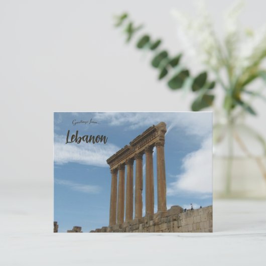 Tempel van Jupiter in Libanon Briefkaart (Staand voorkant)