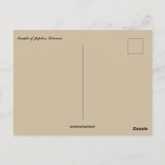 Tempel van Jupiter in Libanon Briefkaart (Achterkant)