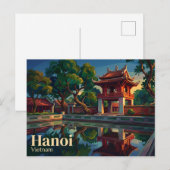 Tempel van Literatuur Vietnam Briefkaart (Voorkant / Achterkant)