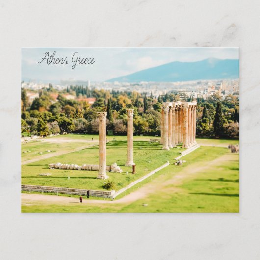 Tempel van Olympische Zeus, Athene Briefkaart (Voorkant)
