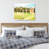Tempel van Olympische Zeus, Athene Canvas Afdruk (Insitu (Slaapkamer))