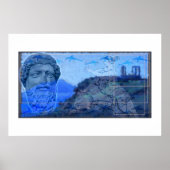 tempel van Poiseidon in Sounio Poster (Voorkant)
