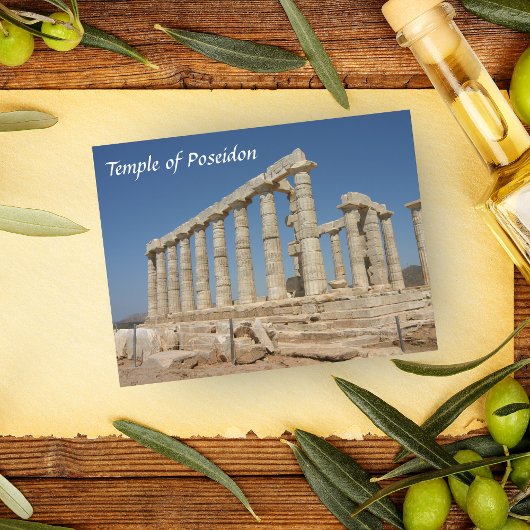 Tempel van Poseidon, Athene's Griekenland Briefkaart