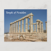 Tempel van Poseidon, Athene's Griekenland Briefkaart (Voorkant)