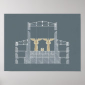 Tempel van Salomo Blauw, Heilige der Heiligen, Mt  Poster (Voorkant)