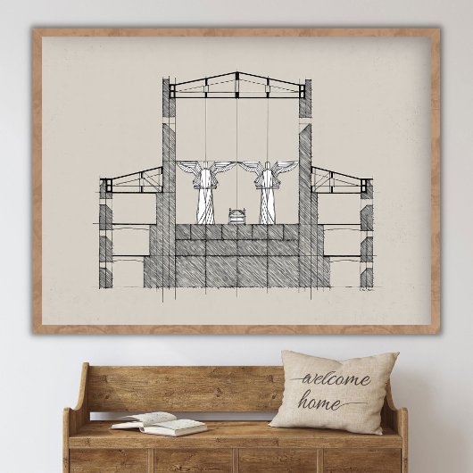 Tempel van Salomo, Heilige der Heiligen, Berg Zion Poster