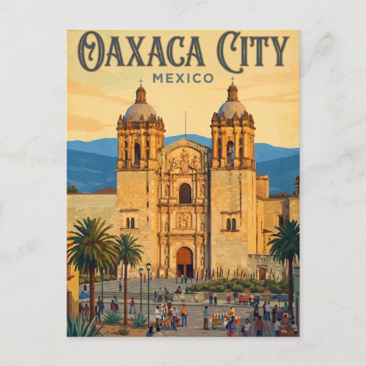 Tempel van Santo Domingo de Guzmán Mexico Briefkaart (Voorkant)