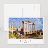 Tempel van Saturnus, Rome, Italië Briefkaart (Voorkant / Achterkant)