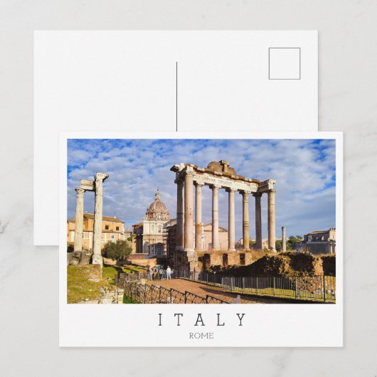 Tempel van Saturnus, Rome, Italië Briefkaart (Voorkant / Achterkant)