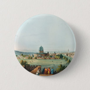 Tempel van Solomon-Uitzichten in de Ottomaanse Dom Ronde Button 5,7 Cm