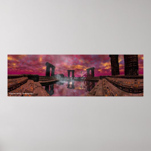 TEMPEL VAN WATER/HYPERION WERELD, Sci-Fi Poster (Voorkant)