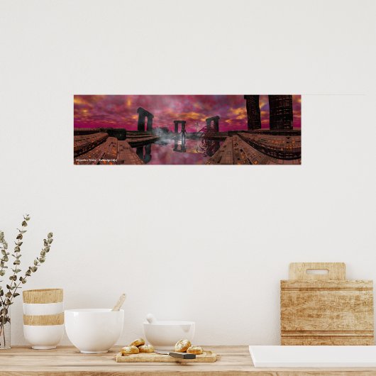 TEMPEL VAN WATER/HYPERION WERELD, Sci-Fi Poster (Keuken)