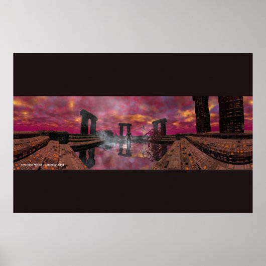 TEMPEL VAN WATER/HYPERION WERELD, Sci-Fi Poster (Voorkant)