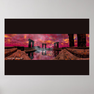 TEMPEL VAN WATER /HYPERION WERELD ,Wetenschap fict Poster