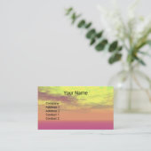 TEMPEL VAN WATERroze gele Paarse wolken Sci-Fi Visitekaartje (Staand voorkant)