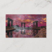 TEMPEL VAN WATERroze gele Paarse wolken Sci-Fi Visitekaartje (Achterkant)