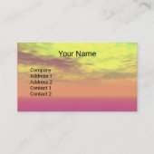 TEMPEL VAN WATERroze gele Paarse wolken Sci-Fi Visitekaartje (Voorkant)