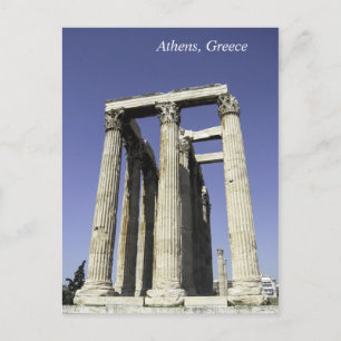 Tempel van Zeus - Athene, Griekenland Ansichtkaart Briefkaart