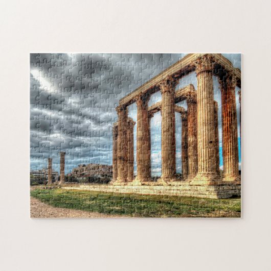 Tempel van Zeus Athene. Legpuzzel (Horizontaal)