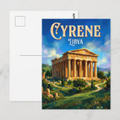 Tempel van Zeus, Cyrene Libië Briefkaart (Voorkant / Achterkant)
