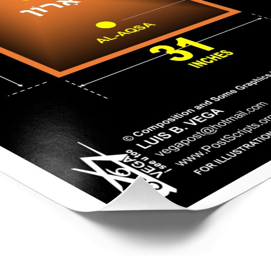 Tempelberg Ark van het Verbond Patroon Perfect Poster (Hoek)