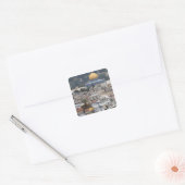 Tempelberg en Rotskoepel Vierkante Sticker (Envelop)