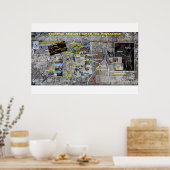 Tempelberg - Stier patroon Poster (Keuken)