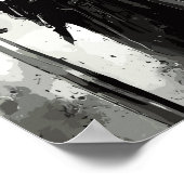 Tempelier Ridder De kruisvaarder / abstracte krijg Poster (Hoek)