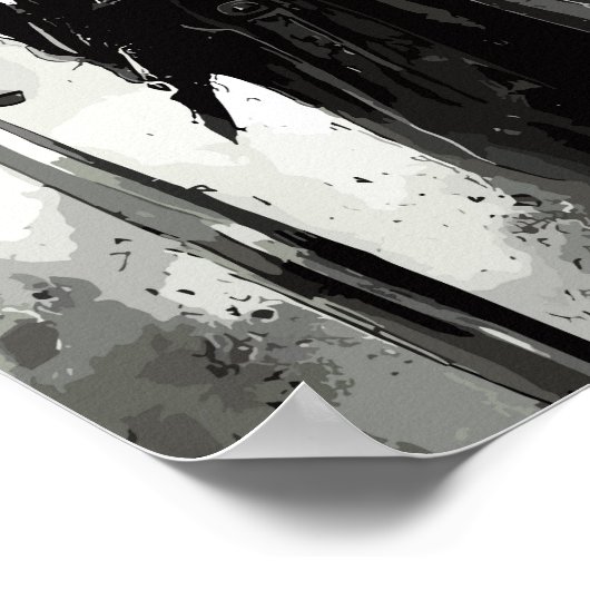 Tempelier Ridder De kruisvaarder / abstracte krijg Poster (Hoek)