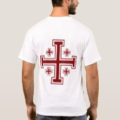 Tempelier Ridder Kruisvaarder Jeruzalem Cross T-sh T-shirt (Achterkant)