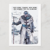 Tempeliers Ridder middeleeuws motto geschiedenis p Briefkaart (Voorkant)
