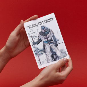 Tempeliers Ridder middeleeuws motto geschiedenis p Briefkaart