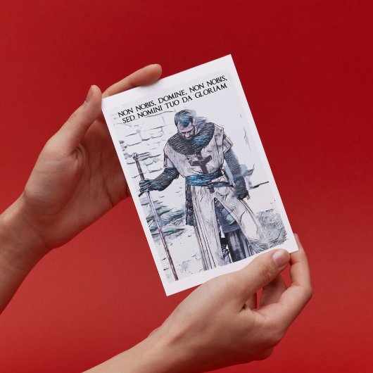 Tempeliers Ridder middeleeuws motto geschiedenis p Briefkaart