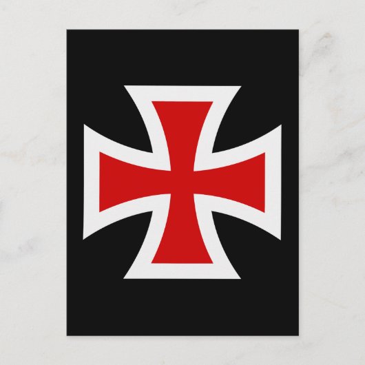 Tempelierskruis Briefkaart (Voorkant)