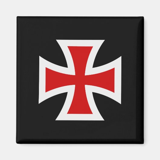 Tempelierskruis Premium Ridderlijke Eer Kunstdruk Magneet (Voorkant)