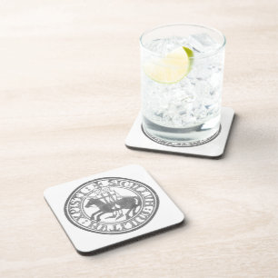 Tempelierszegel Twee Ridders Paard Medaillon Bier Onderzetter
