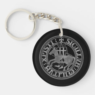 Tempelierszegel Twee Ridders Paard Medaillon Sleutelhanger
