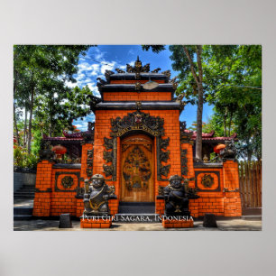 Tempelpoort Boeddhisme Indonesië Reisbestemming Poster