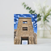 Tempelpoort en blauwe hemel in Egypte Briefkaart (Staand voorkant)