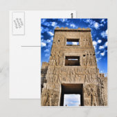 Tempelpoort en blauwe hemel in Egypte Briefkaart (Voorkant / Achterkant)