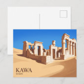 Tempelruïnes van Kawa Soedan Briefkaart (Voorkant / Achterkant)