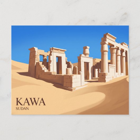 Tempelruïnes van Kawa Soedan Briefkaart (Voorkant)