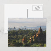 Tempels bij zonsopgang, Bagan, Myanmar Briefkaart (Voorkant / Achterkant)