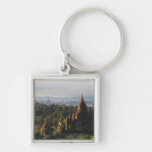 Tempels bij zonsopgang, Bagan, Myanmar Sleutelhanger